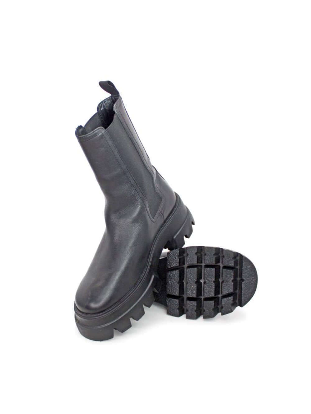 Thursday Boot Company Women's Black Leather ‘Reign’ Platform Boot - Picture 4 of 12